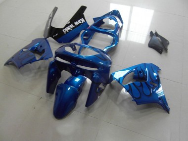 Bleu Noir Flamme Carénage Moto Kawasaki ZX9R 1998-1999