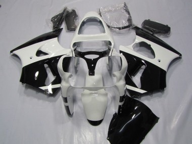 Blanc Noir Carénage Moto Kawasaki ZX6R 2000-2002