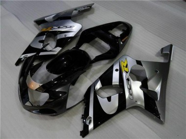 Argent Noir Carénage Moto Suzuki GSXR 1000 K1 2000-2002