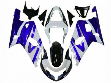 Bleu Blanc Carénage Moto Suzuki GSXR 600 / 750 K1 K2 K3 2001-2003