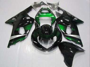 Noir Vert Carénages Moto Suzuki GSXR 600 K1 K2 K3 2001-2003