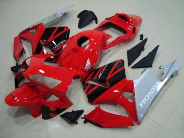 Rouge Argent Carénage Moto Honda CBR 600 RR 2003-2004