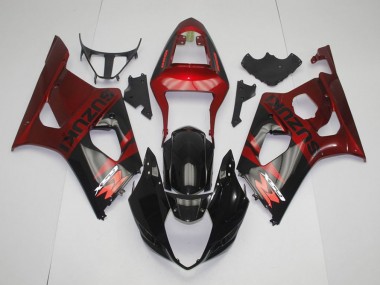 Noir Rouge Carénage Moto Suzuki GSXR 1000 K3 2003-2004