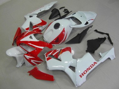 Rouge Blanc Kit Carénages Motos Complet Honda CBR 600 RR 2005-2006