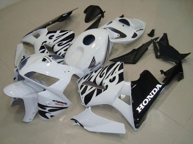 Blanc Noir Carénages Moto Honda CBR 600 RR 2005-2006