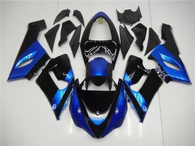 Bleu Noir Carénage Moto Kawasaki ZX6R 2005-2006