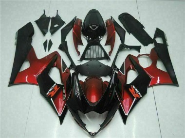 Rouge Noir Carénage Moto Suzuki GSXR 1000 K5 2005-2006