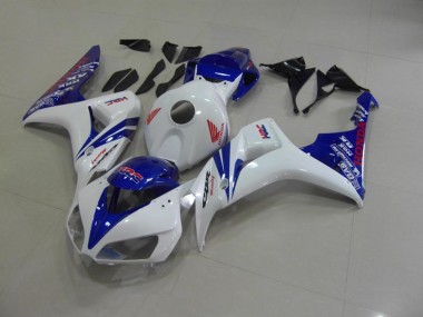 Blanc Nacré Bleu Carénage Moto Honda CBR 1000 RR 2006-2007