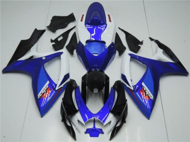 Blanc Bleu Carénage Moto Suzuki GSXR 600 / 750 K6 2006-2007