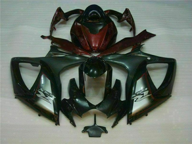 Noir Rouge Carénage Moto Suzuki GSXR 600 / 750 K6 2006-2007