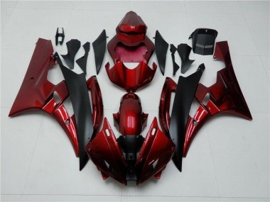 Rouge Noir Carénages Moto Yamaha R6 2006-2007