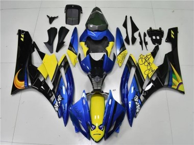 Bleu Requin Carénage Moto Yamaha R6 2006-2007