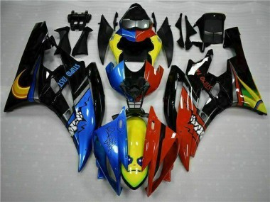 Jaune Bleu Rouge Carénage Moto Yamaha R6 2006-2007