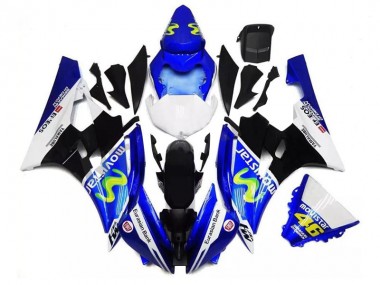 Bleu Noir Blanc Carénage Moto Yamaha R6 2006-2007