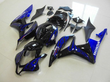 Noir Bleu Flamme Carénage Moto Honda CBR 600 RR 2007-2008