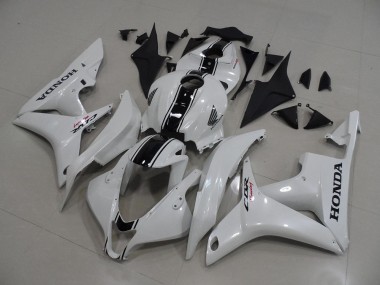 Blanc Nacré avec Noir Bande Carénage Moto Honda CBR 600 RR 2007-2008