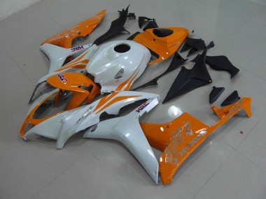 Blanc Nacré Orange Carénage Moto Honda CBR 600 RR 2007-2008