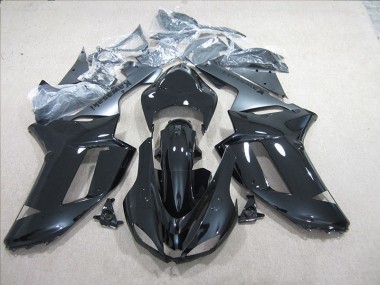 Noir Argent Carénage Moto Kawasaki ZX6R 2007-2008