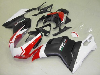 Noir Mat Blanc Rouge Carénage Moto Ducati 848 1098 1198 2007-2014