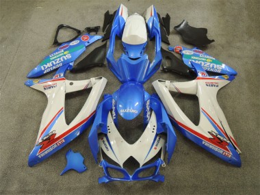 Bleu Blanc avec Décalque Carénage Moto Suzuki GSXR 600 K8 2008-2010