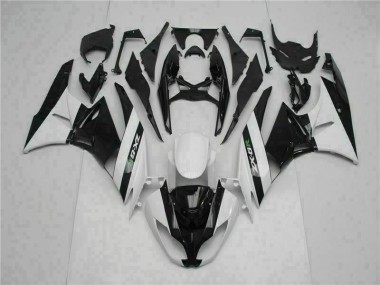 Noir Blanc Carénage Moto Kawasaki ZX6R 2009-2012