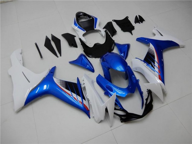 Bleu Blanc Carénages Moto Suzuki GSXR 600 / 750 K11 2011-2024