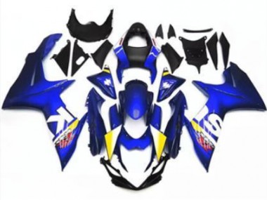 Bleu Blanc Carénage Moto Suzuki GSXR 600 / 750 K11 2011-2024