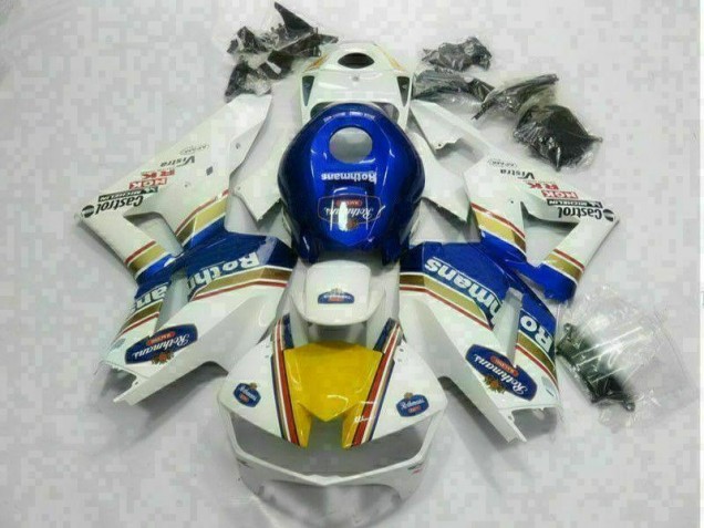 Blanc Bleu Carénage Moto Honda CBR 600 RR 2013-2023