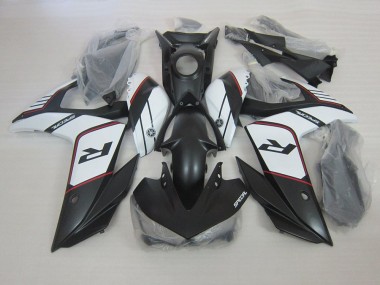 Noir Blanc Carénage Moto Yamaha R3 2015-2022